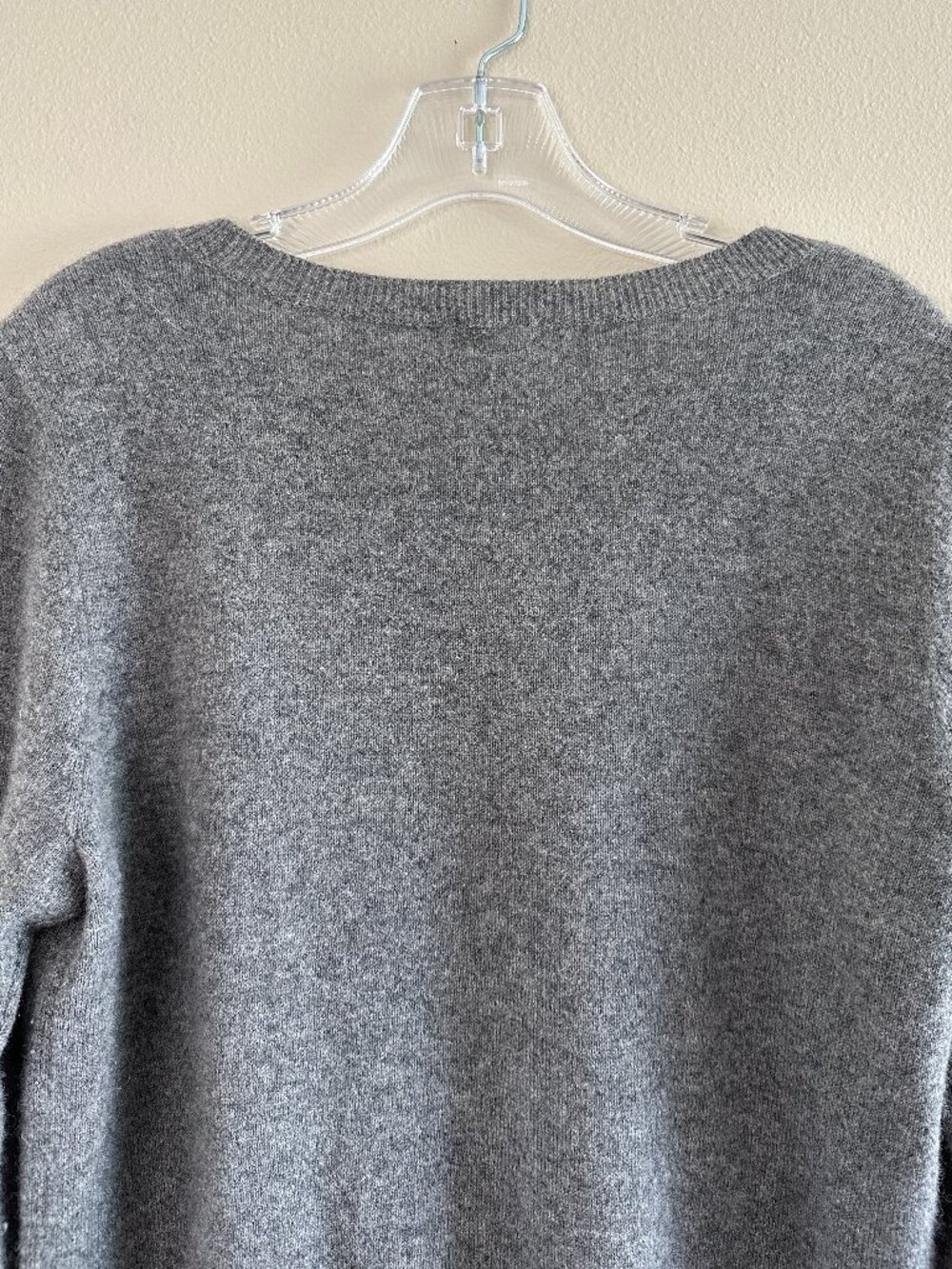 Halogen Cashmere Beaded Eyes and Hearts Sweater, M, Grey Art to Wear Novelty - Picture 7 of 7